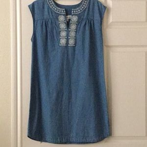 NWOT Knox Rose Chambray Embroidered Dress Small